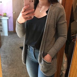 American Eagle hooded grey cardigan